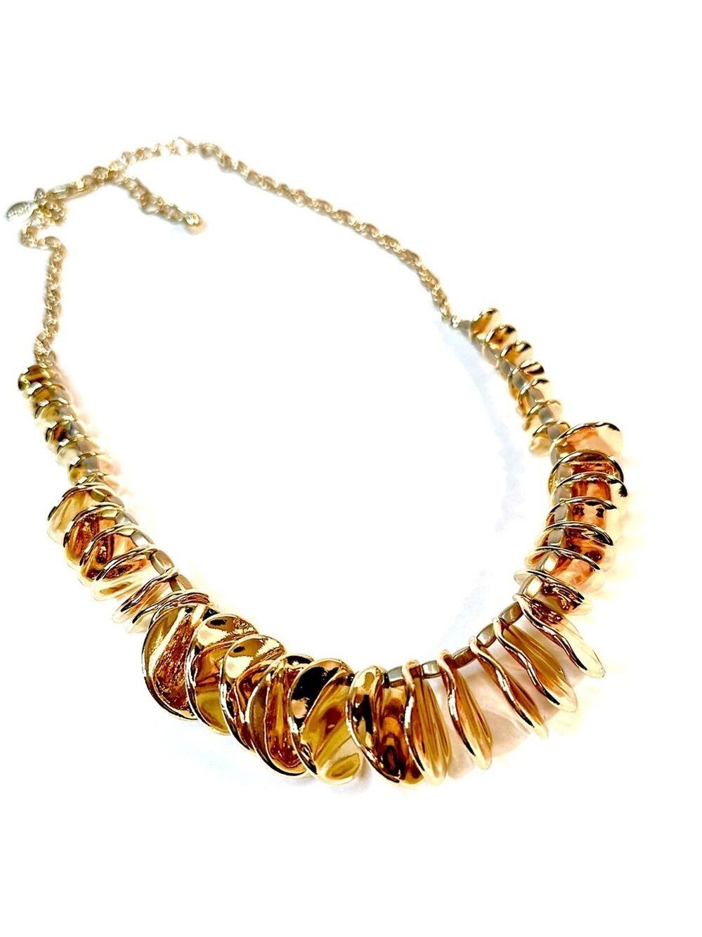 EXPRESS Gold-Tone Sculptural Modern Weighted Necklace | NWT